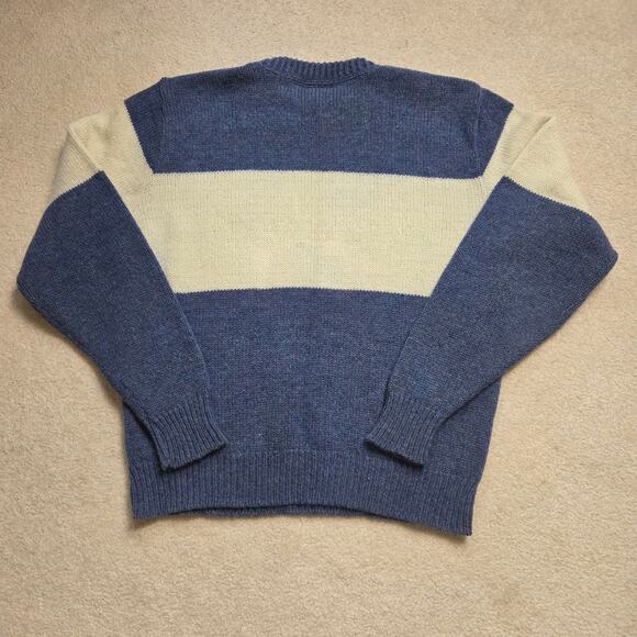 Vintage Castle Square Men's L Wool Blend Knit Pullover Crew Neck Sweater - Picture 3 of 10